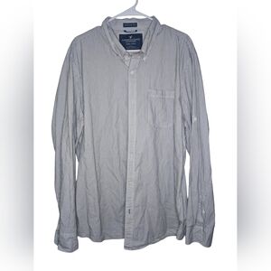 American Eagle Outfitters Men's Blue Striped Shirt